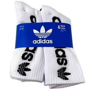 Adidas Men's Athletic Sport Moisture Wicking Cushioned Crew Socks 6-Pack/ 6-Pair